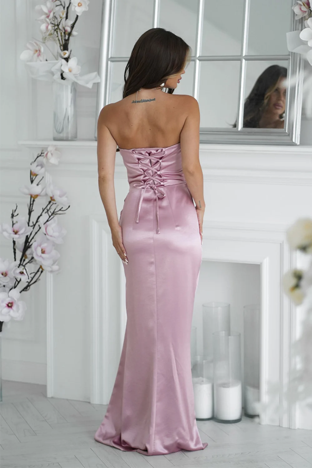 Robe longue rose – Image 3