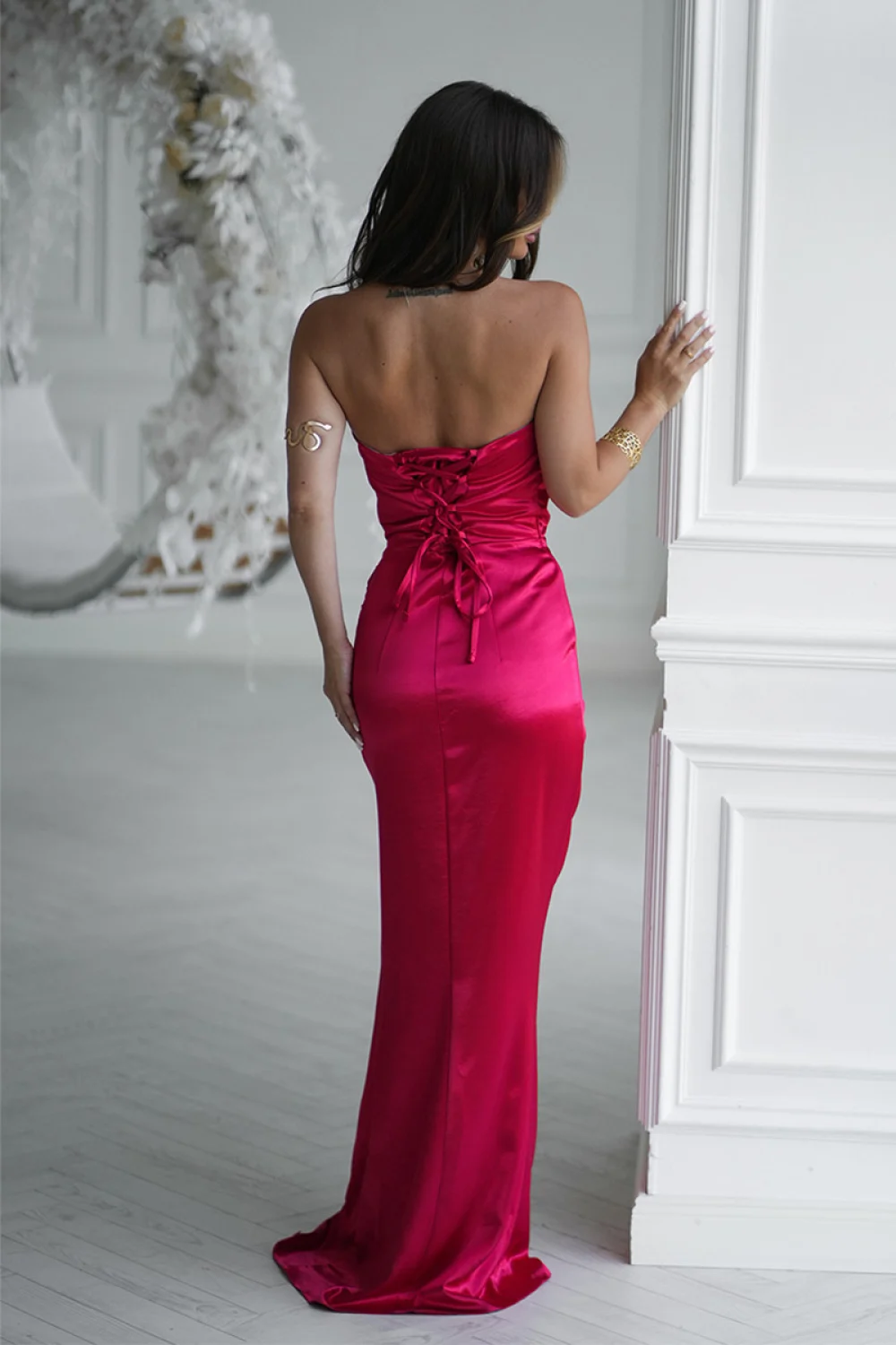 Robe longue rouge – Image 3
