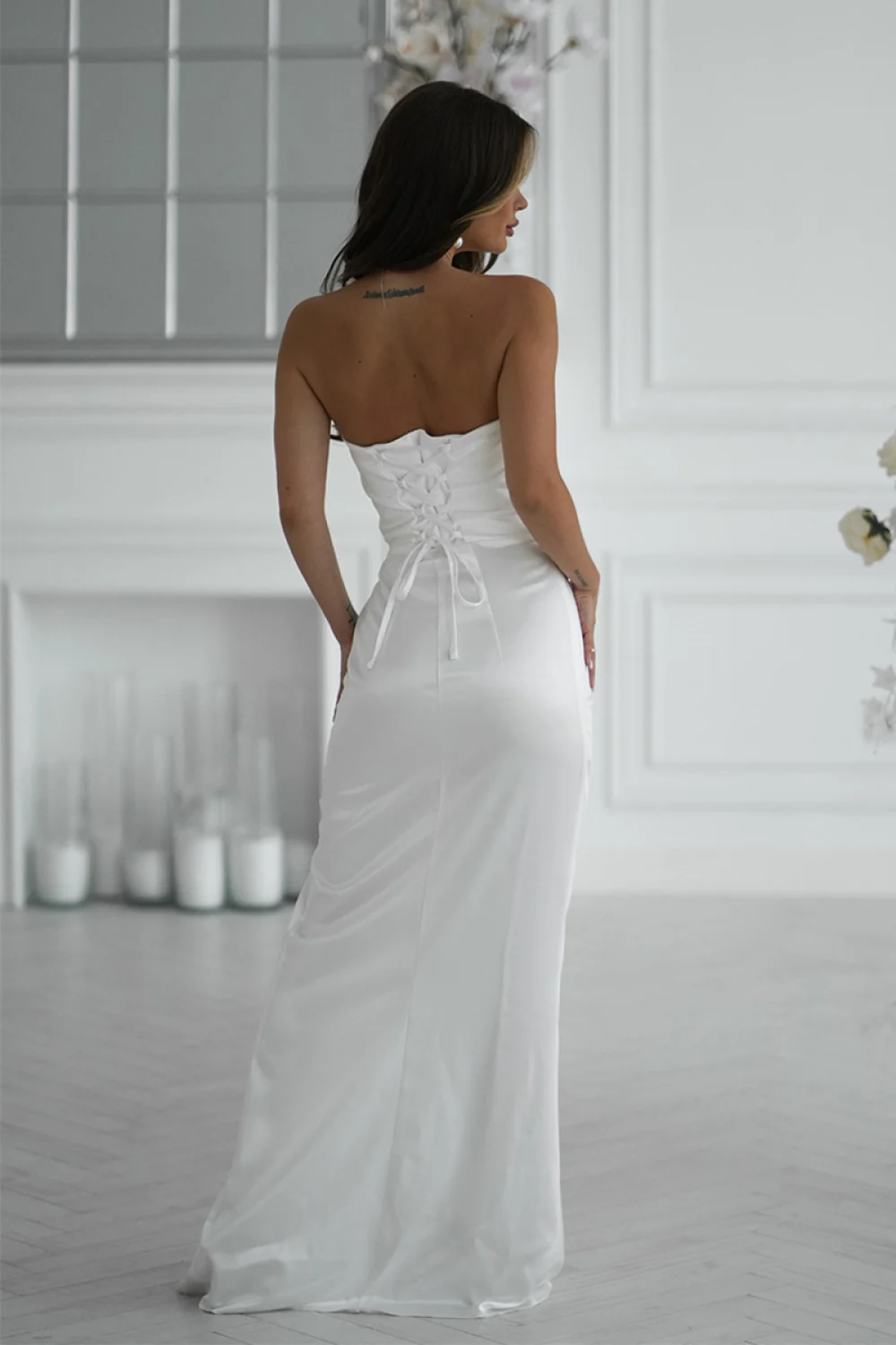 Robe longue beige – Image 3