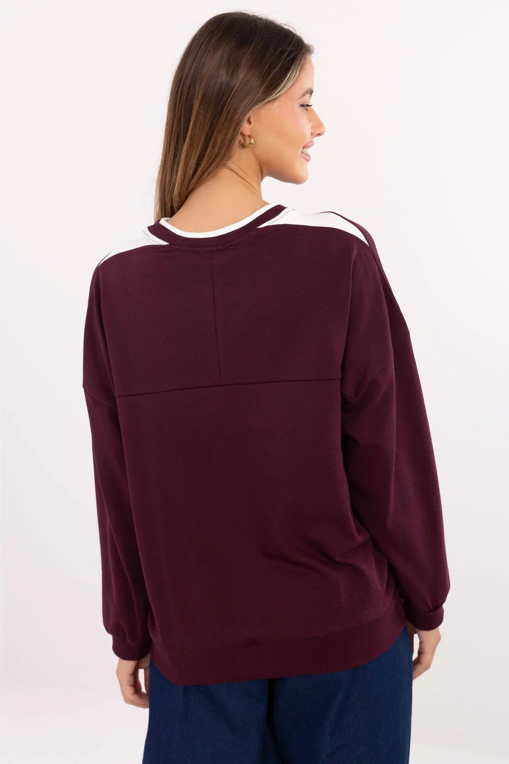 Relevance Sweatshirt oversize rouge en coton