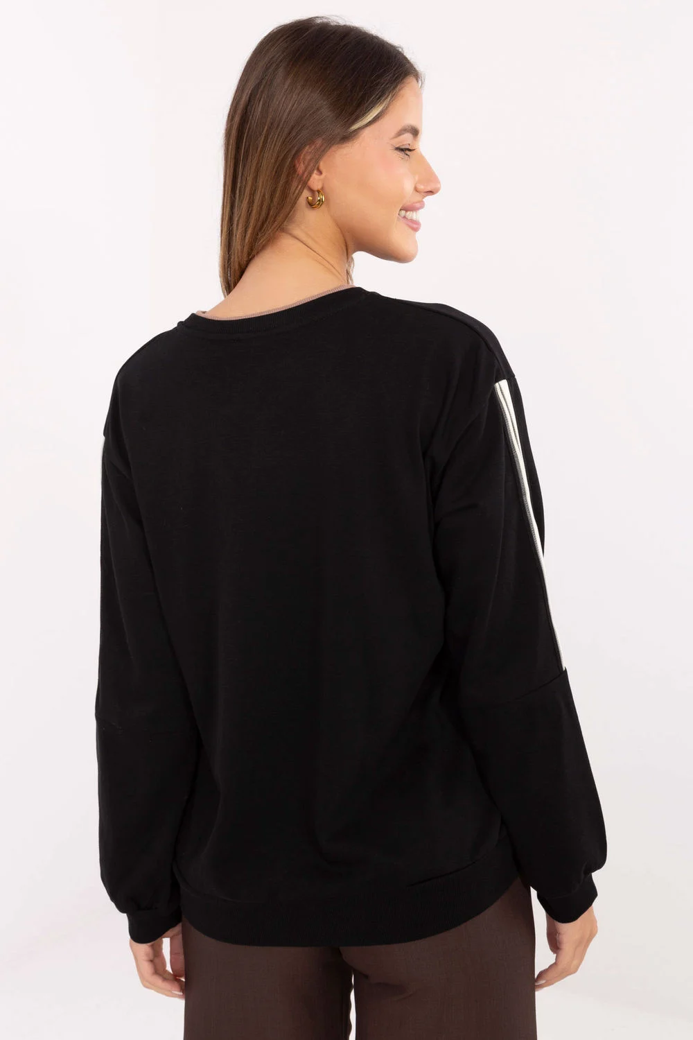 Relevance Sweatshirt oversize noir en coton