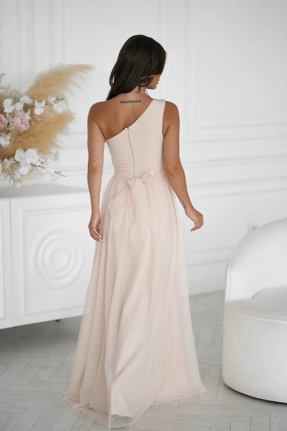 Robe longue beige – Image 3