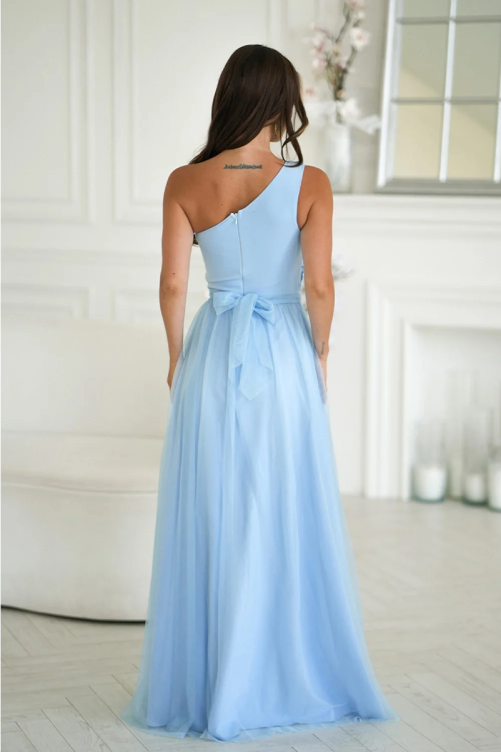 Robe longue bleue – Image 3