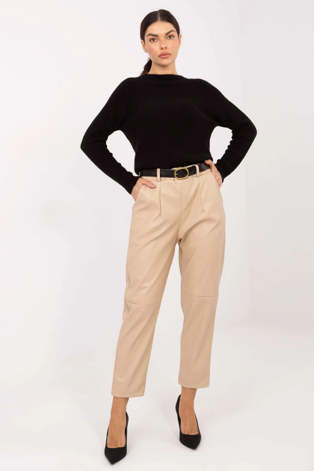 Pantalon femme brun