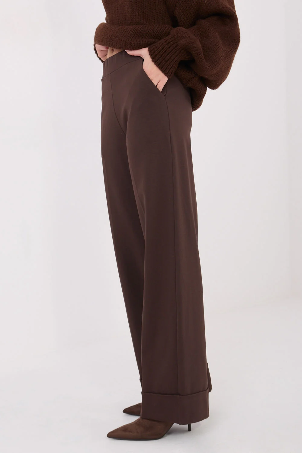 Pantalon femme brun – Image 2