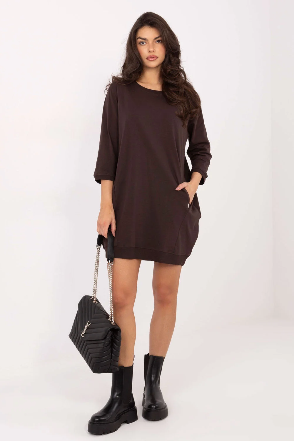 Robe de jour brune