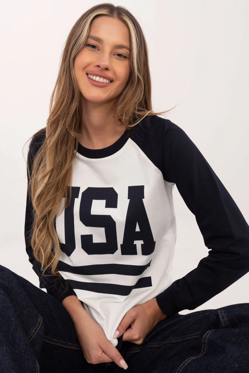 Sweatshirt bleu marine – Image 1