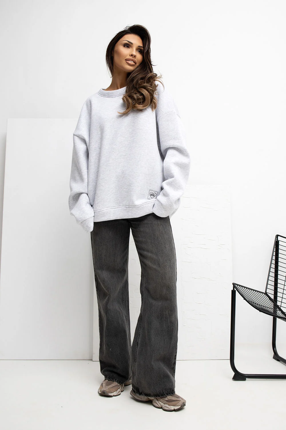 Sweatshirt gris – Image 2