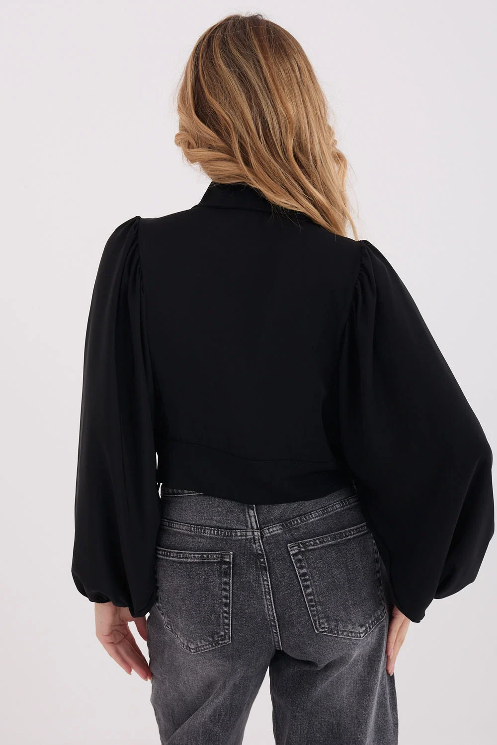 Chemise manche longue noire – Image 3