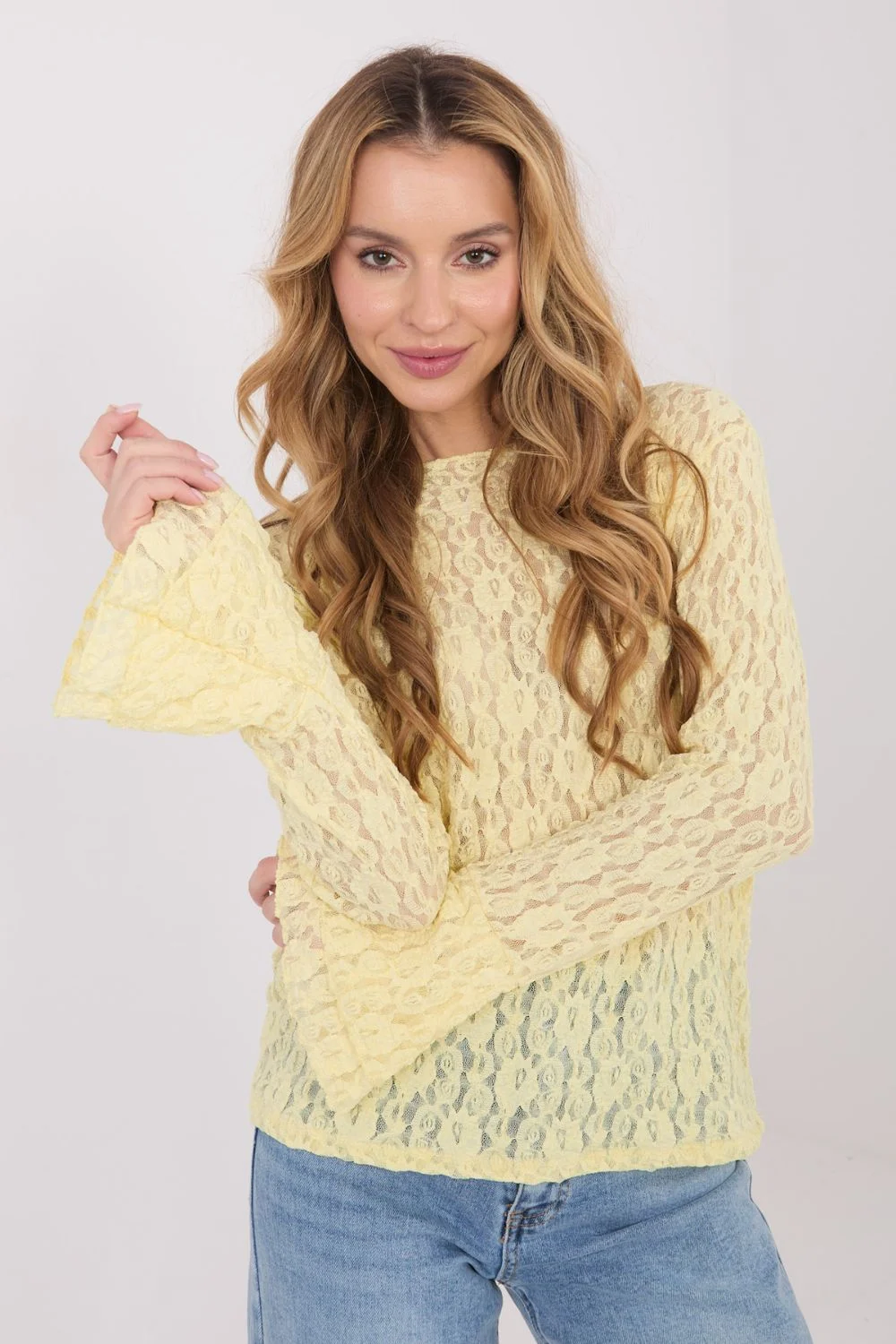Blouse en dentelle jaune – Image 4
