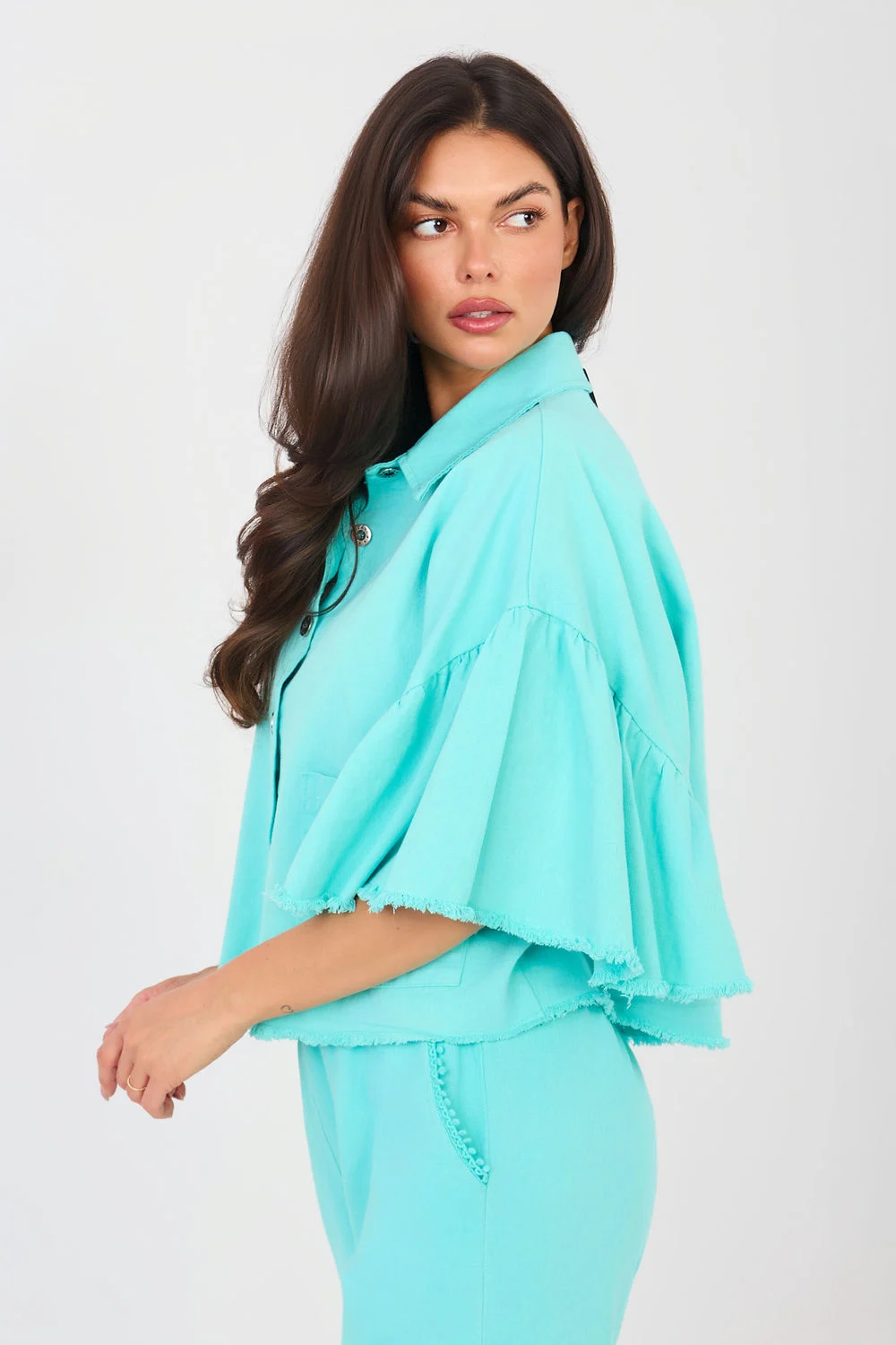 Veste en jean bleu – Image 2