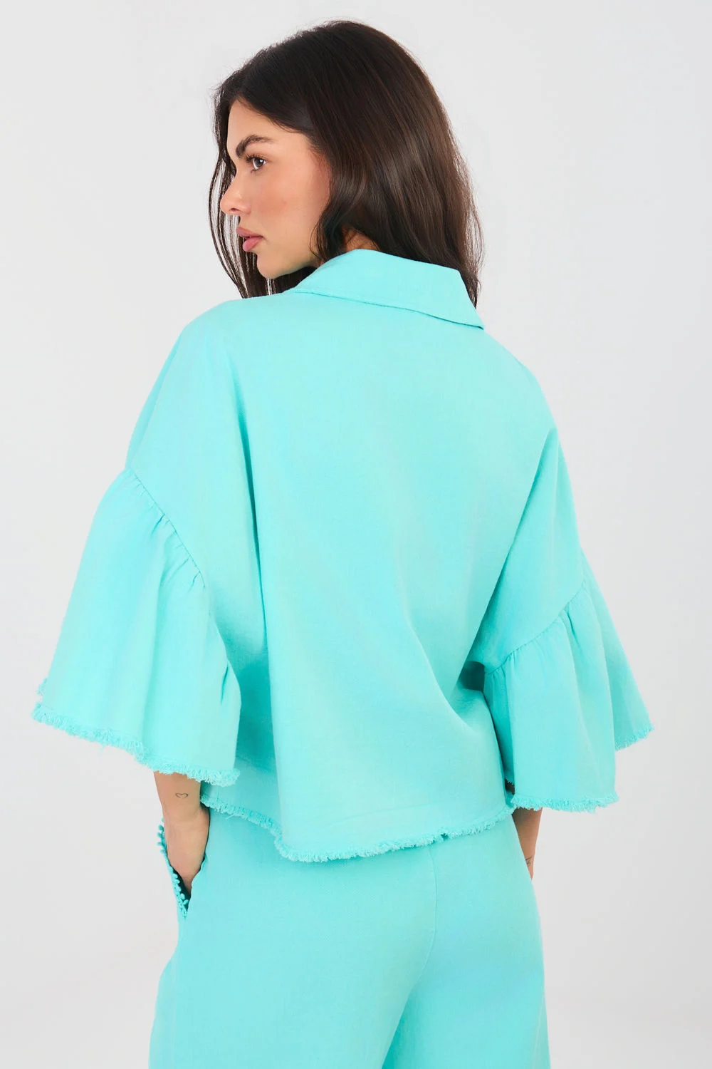 Veste en jean bleu – Image 3