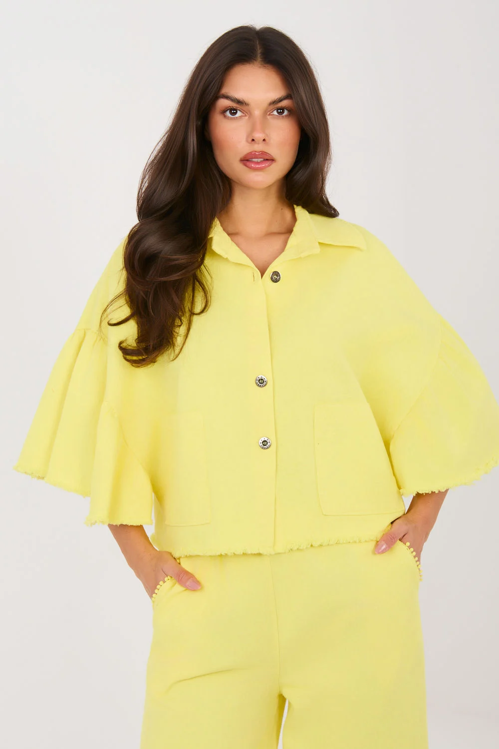 Veste en jean jaune