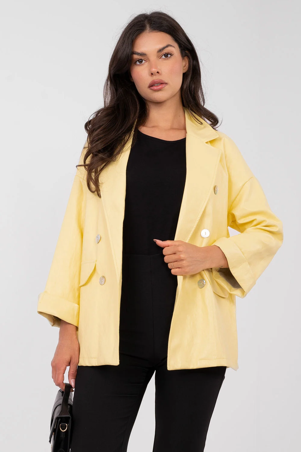 Rue Paris Veste en simili cuir jaune