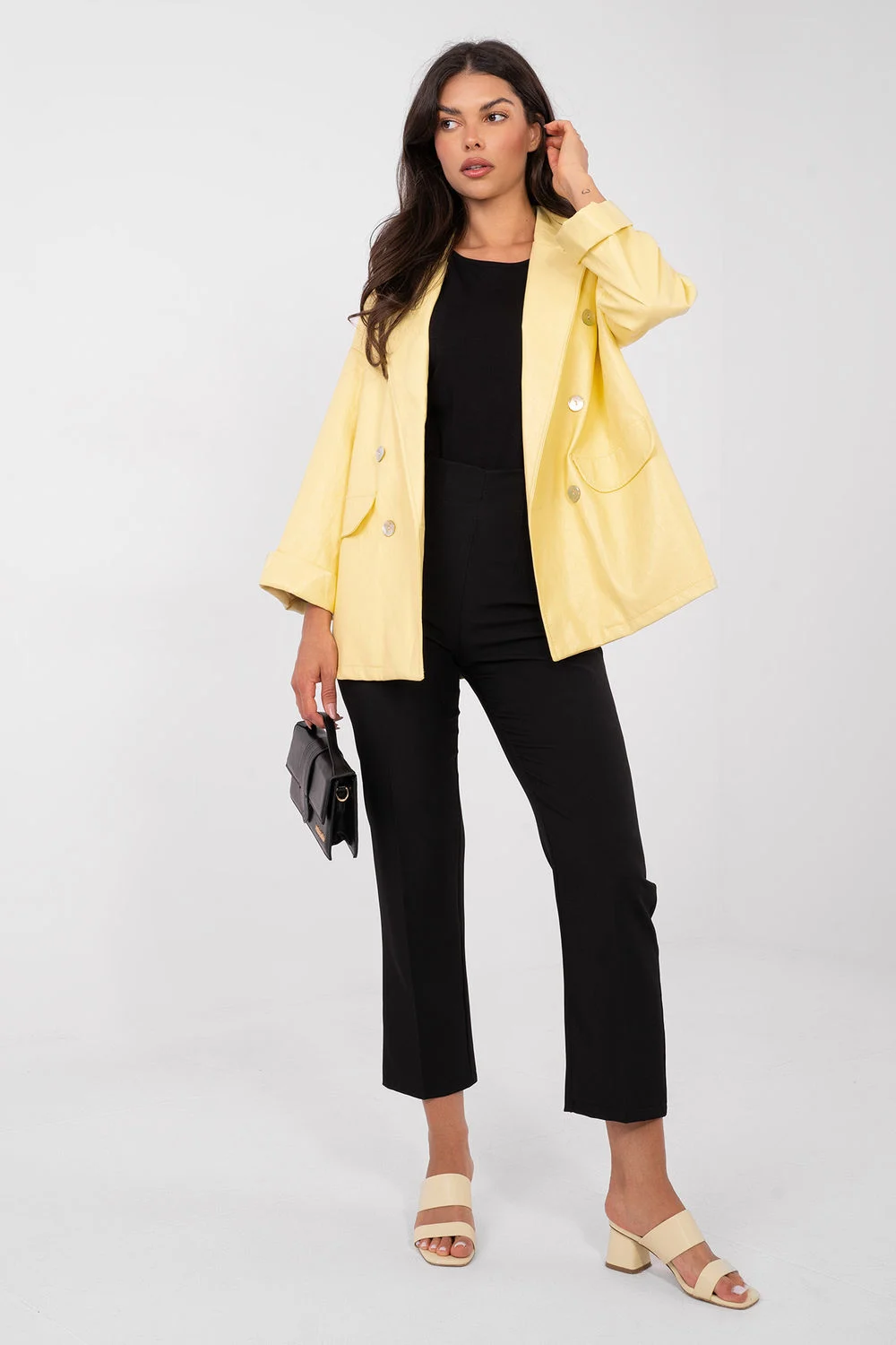 Rue Paris Veste en simili cuir jaune