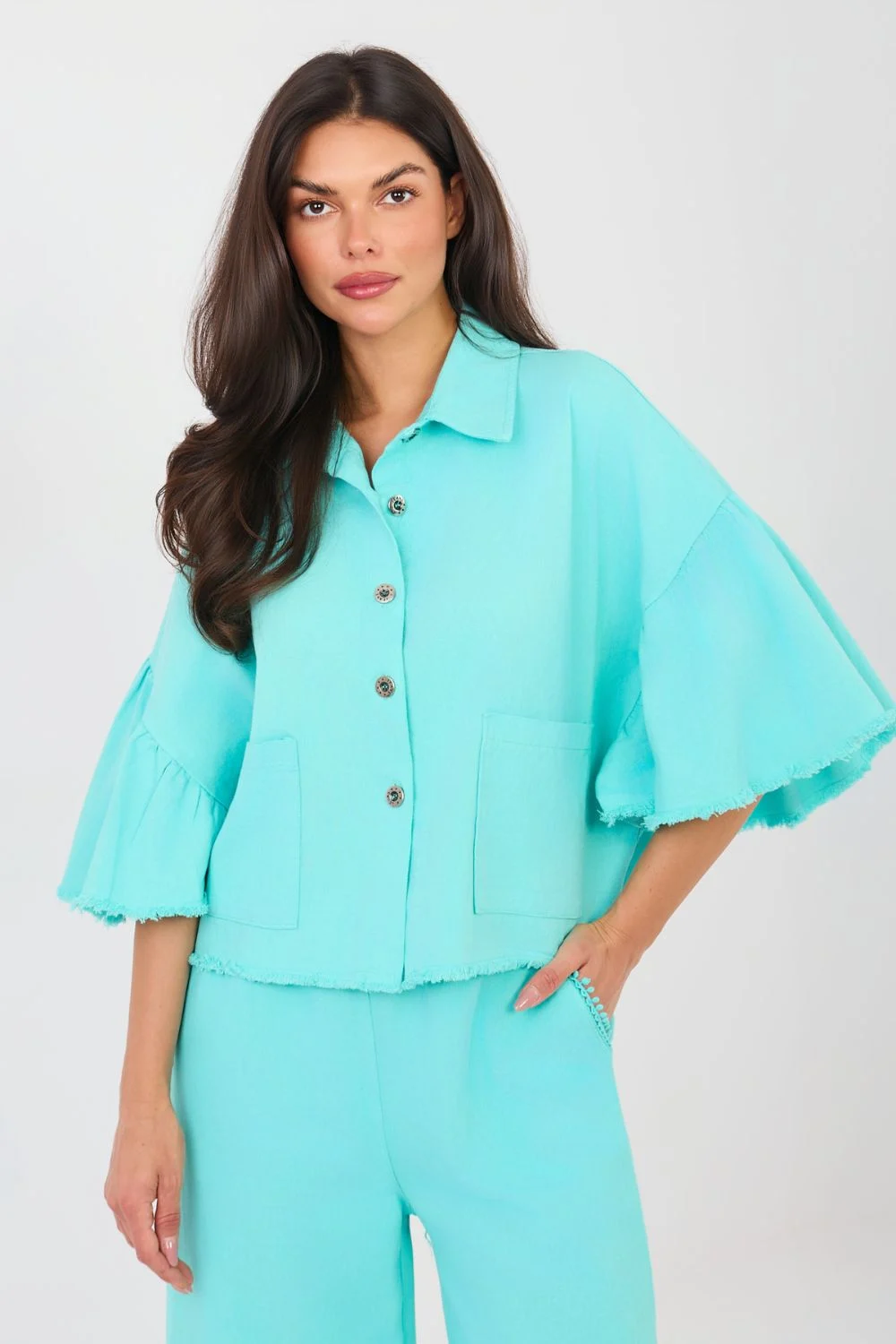 Veste en jean bleu – Image 4