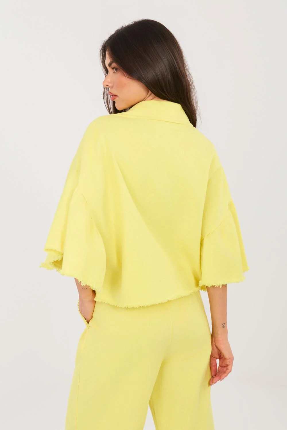 Veste en jean jaune – Image 4