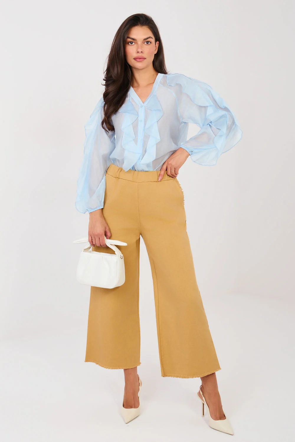Pantalon femme brun