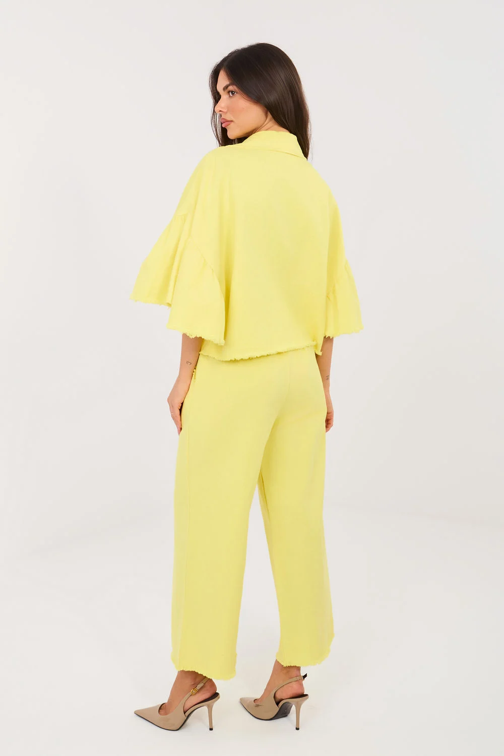 Pantalon femme jaune – Image 3