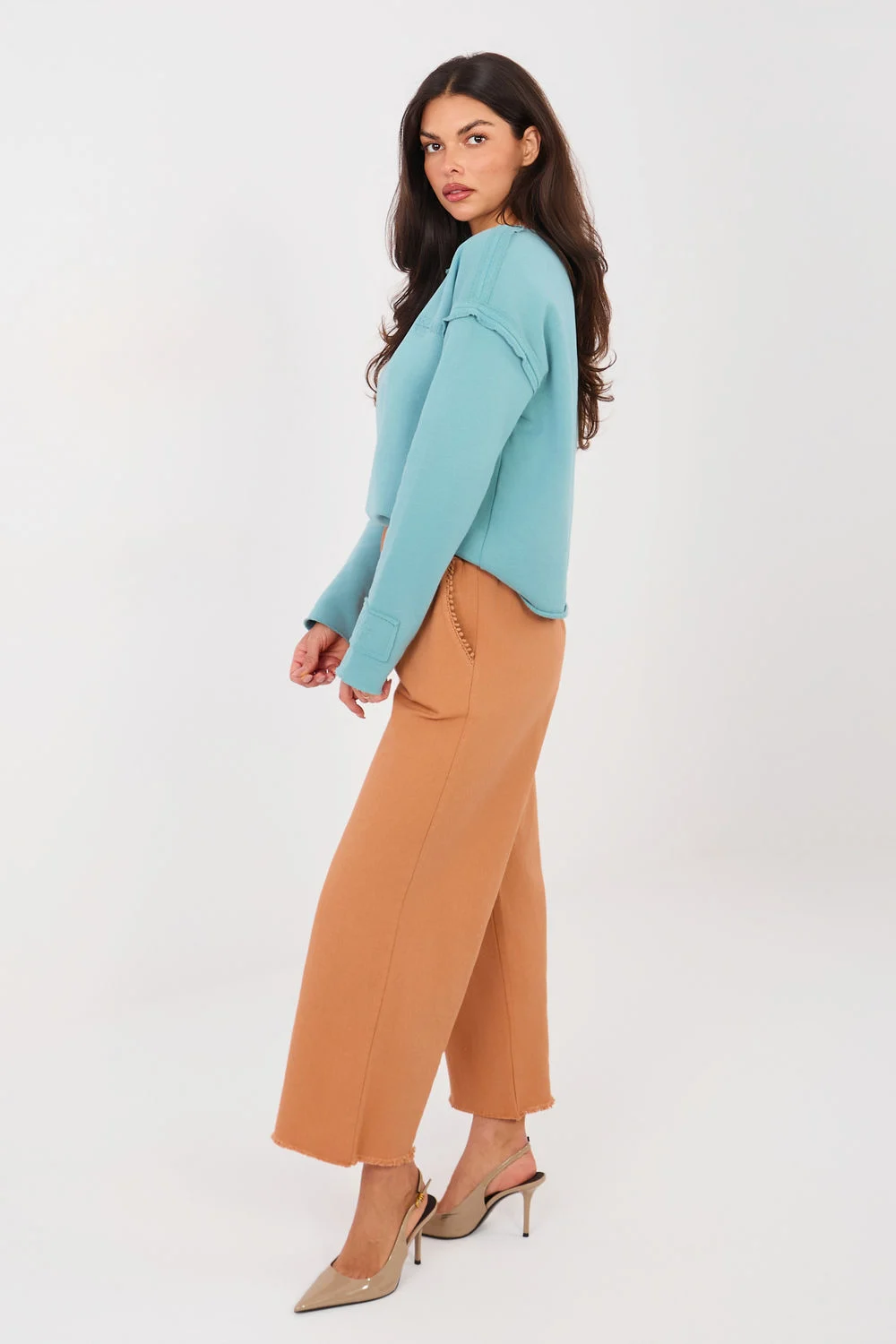 Pantalon femme orange – Image 2