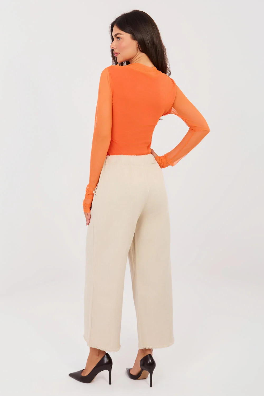 Pantalon femme beige – Image 3