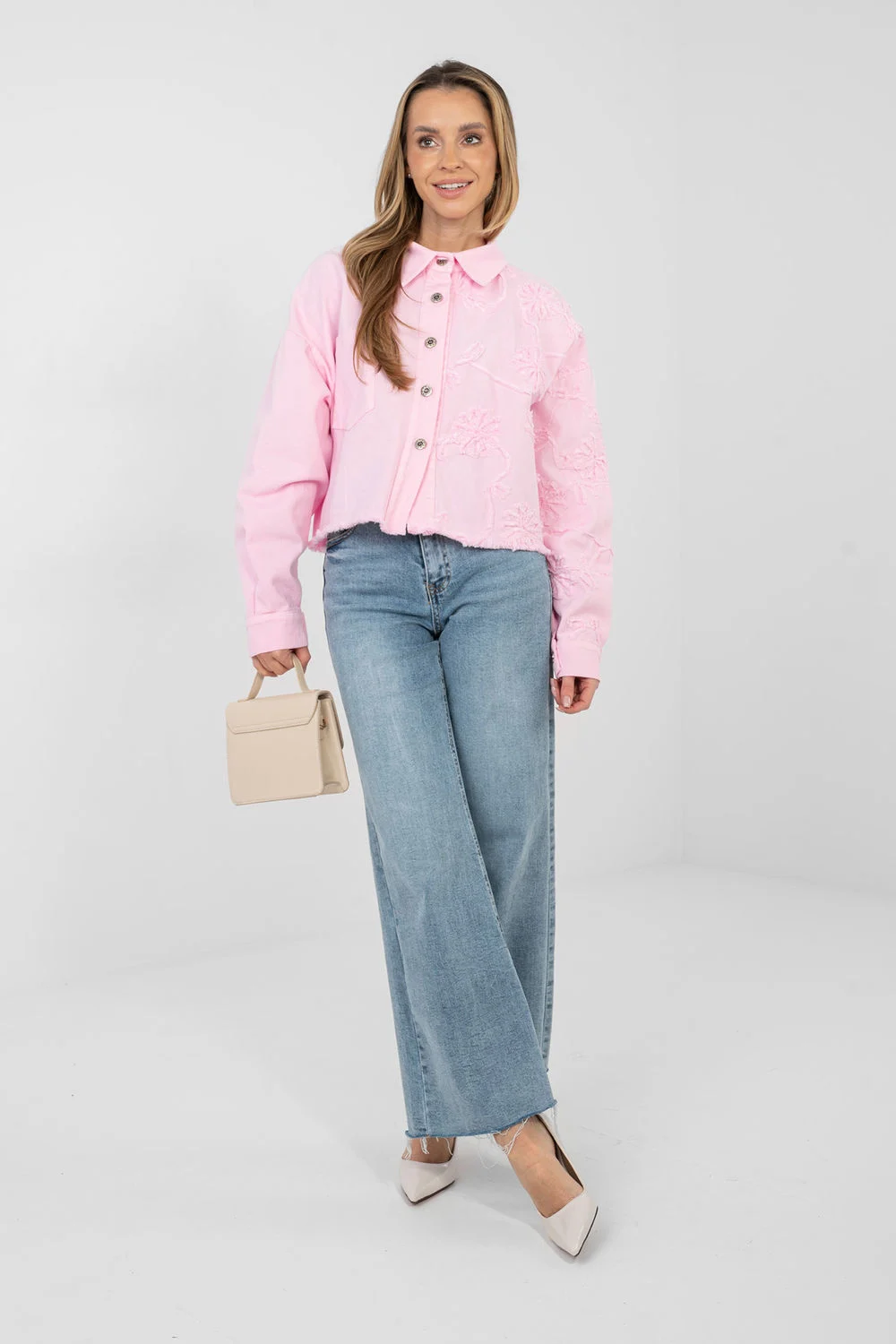 Veste en jean rose – Image 2