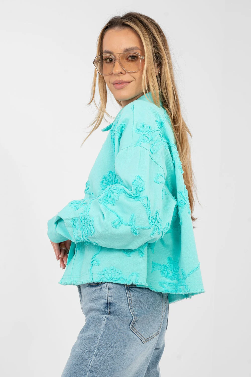 Veste en jean bleu – Image 2