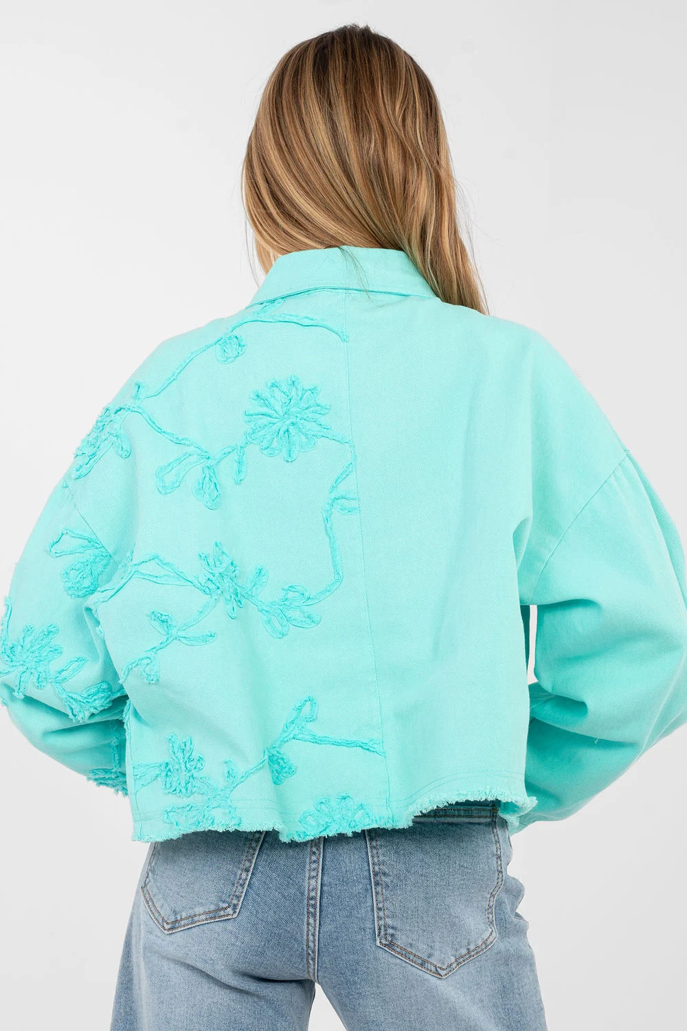 Veste en jean bleu – Image 3