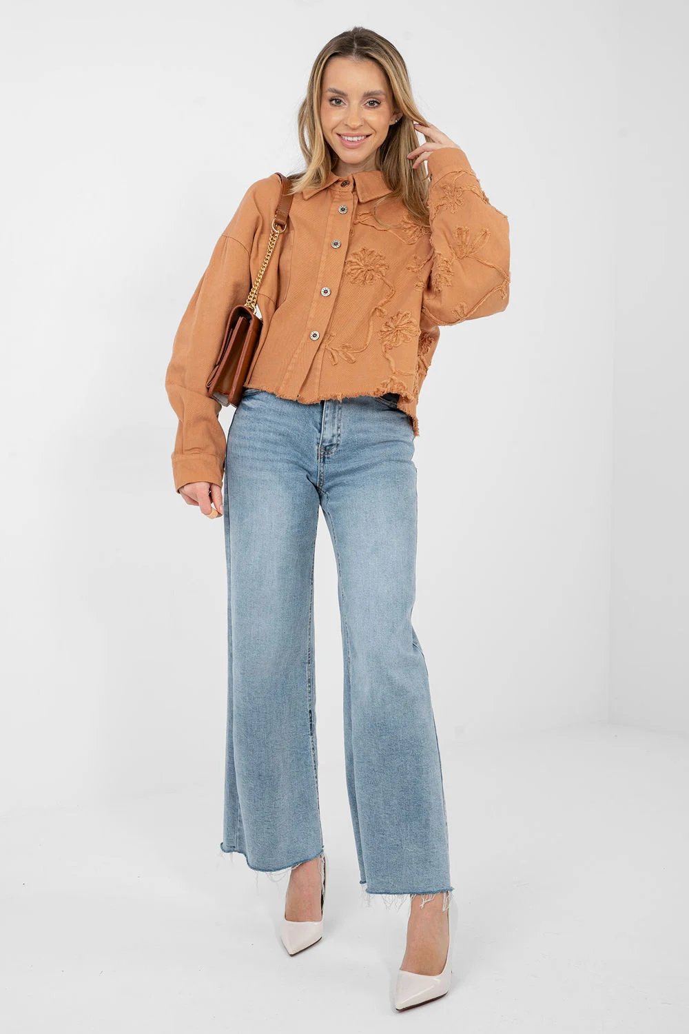 Veste en jean orange – Image 2