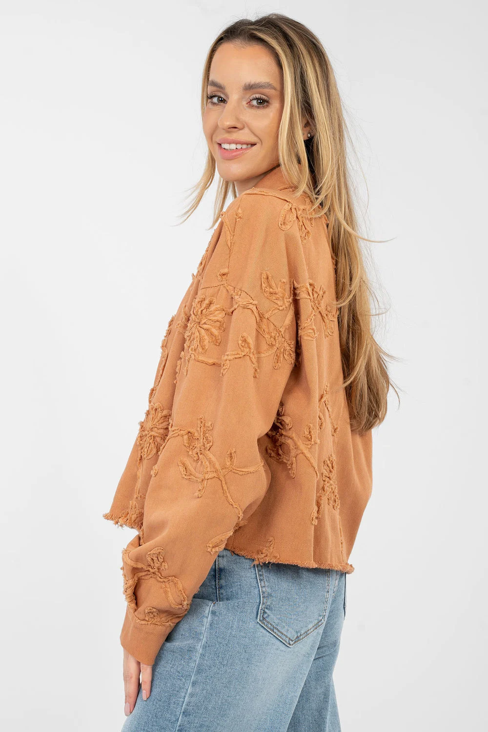 Veste en jean orange – Image 4