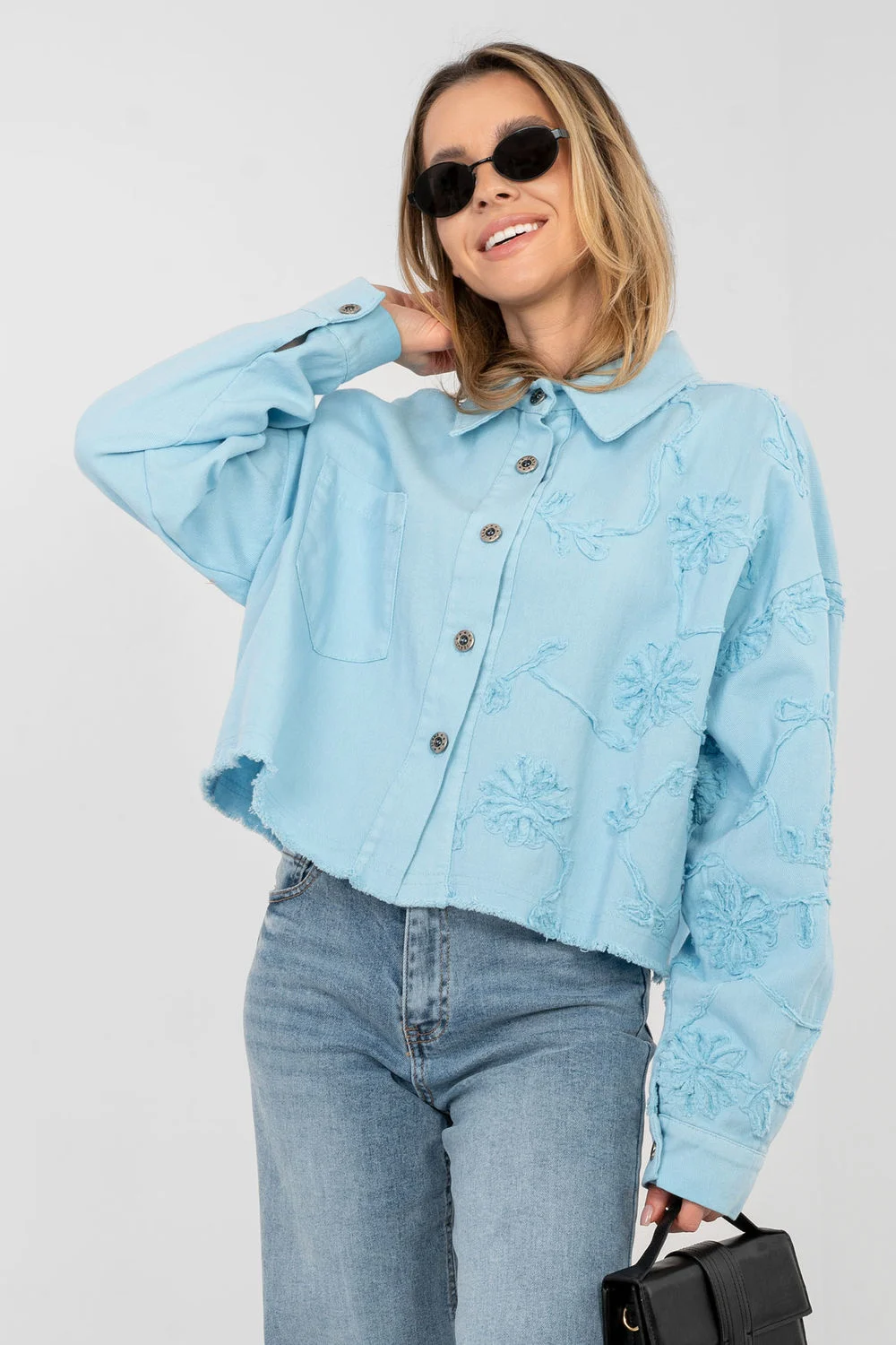 Veste en jean bleu