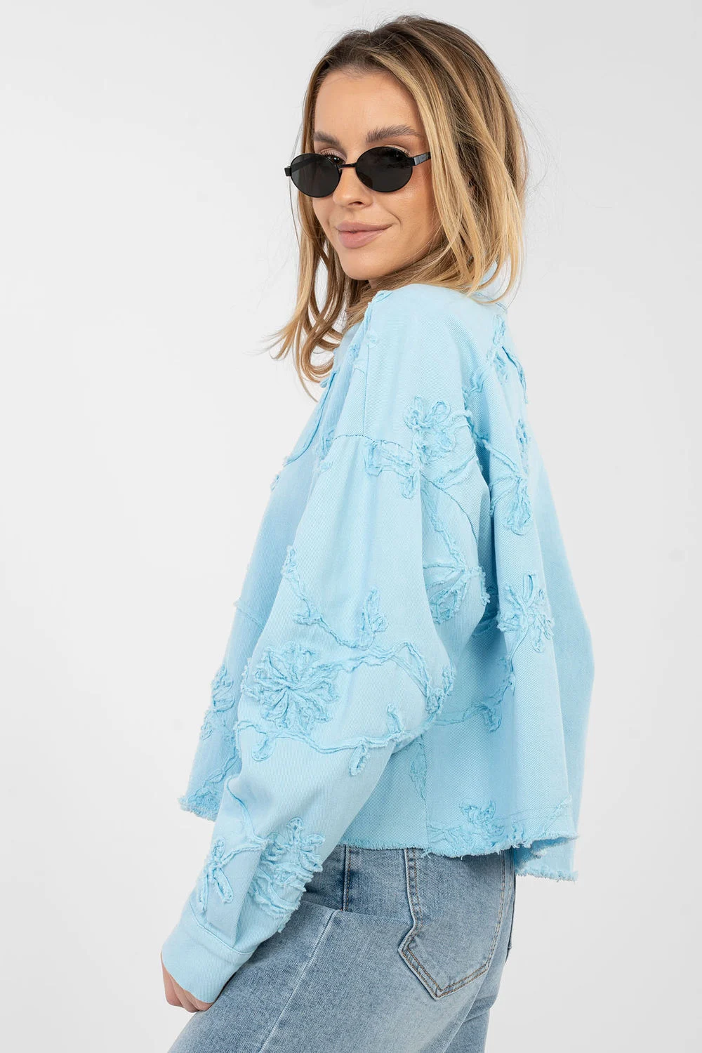 Veste en jean bleu – Image 3