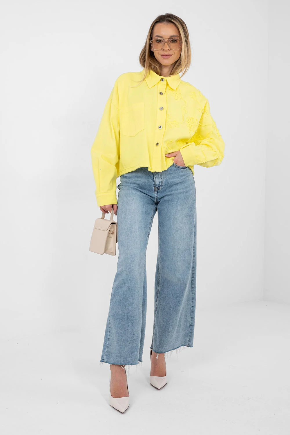 Veste en jean jaune – Image 2