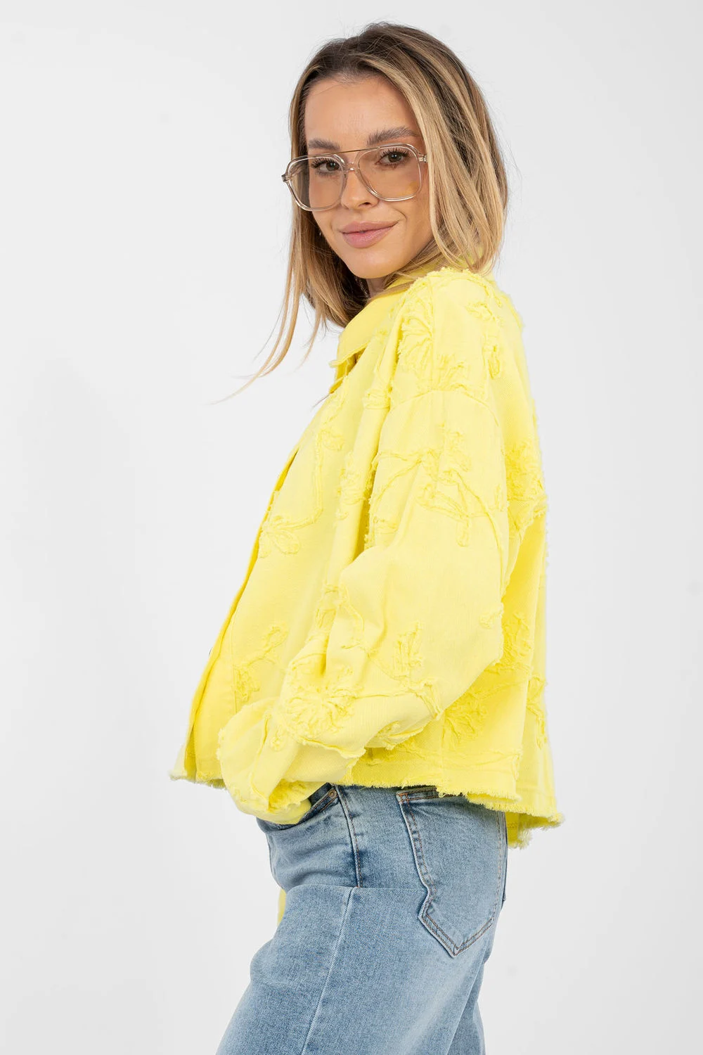 Veste en jean jaune – Image 3