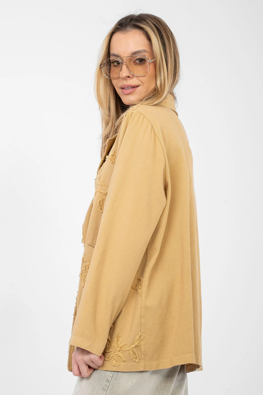 Veste brune à broderie – Image 2