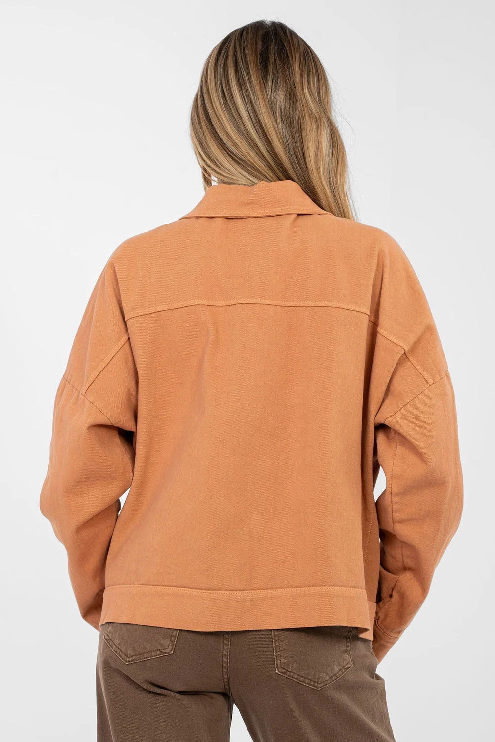 Veste en jean orange – Image 2