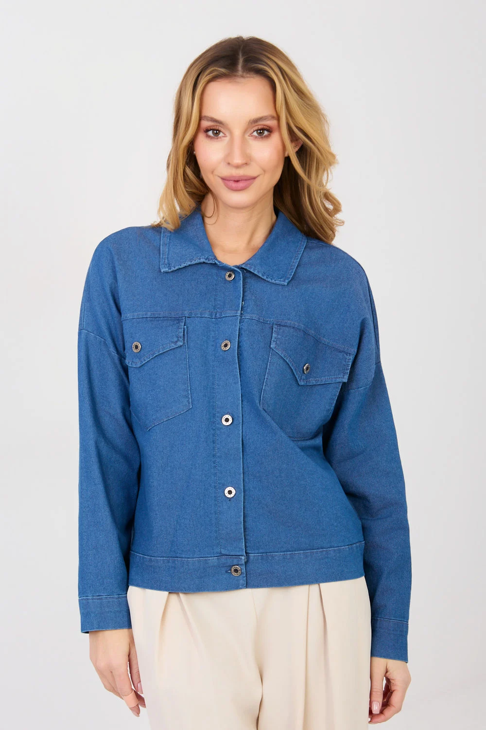 Veste en jean bleu