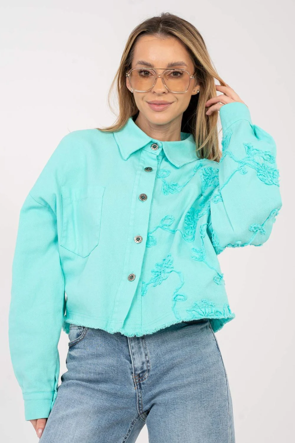Veste en jean bleu – Image 4