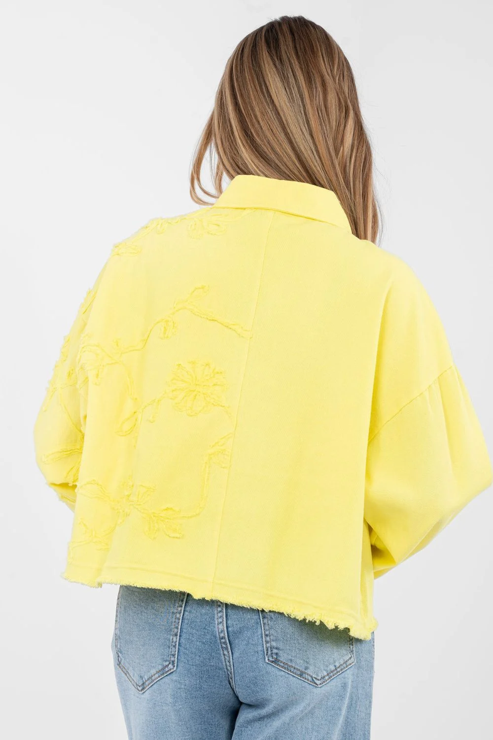Veste en jean jaune – Image 4