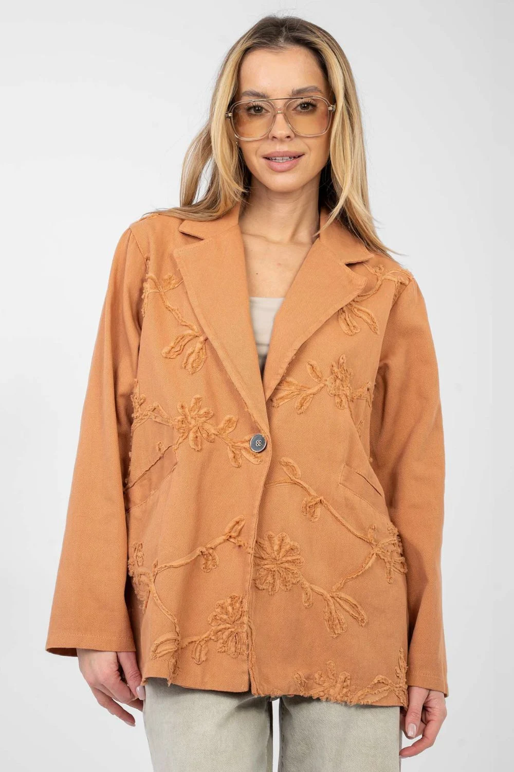 Veste orange à broderie – Image 4