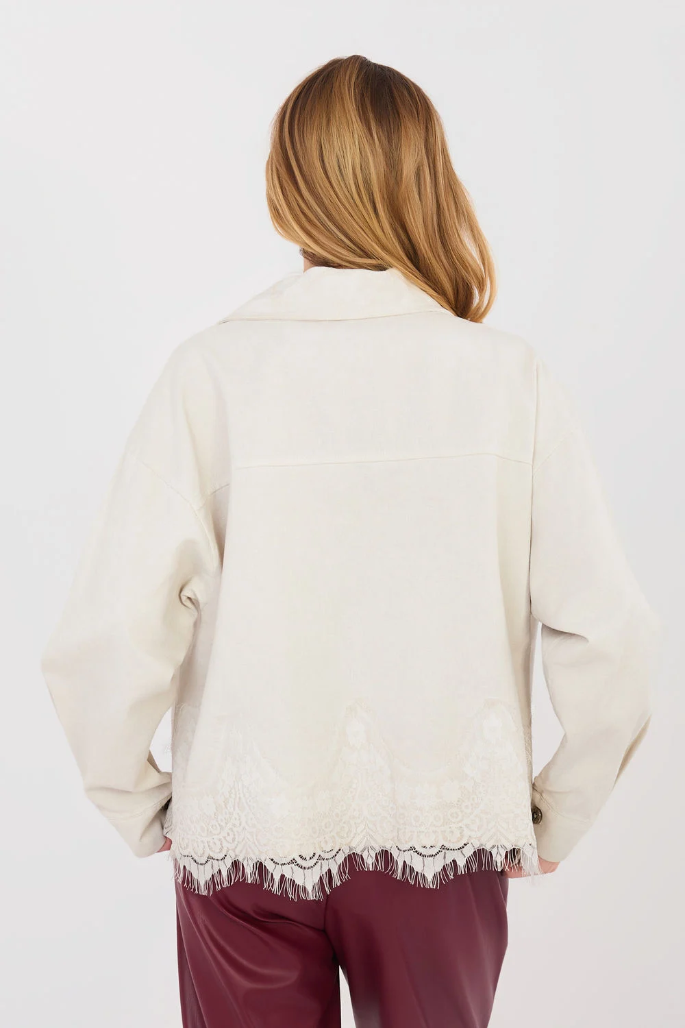 Veste en jean beige – Image 3