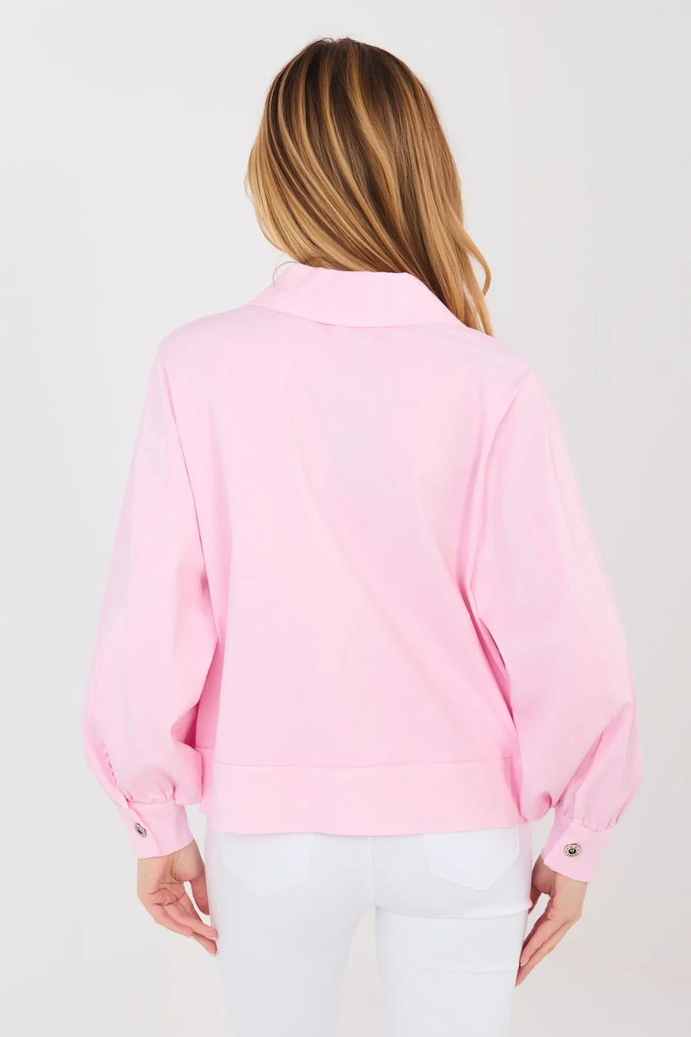 Chemise manche longue rose – Image 3