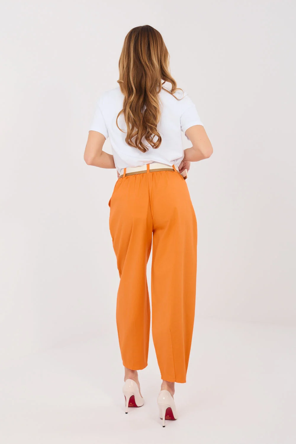 Pantalon femme orange – Image 3