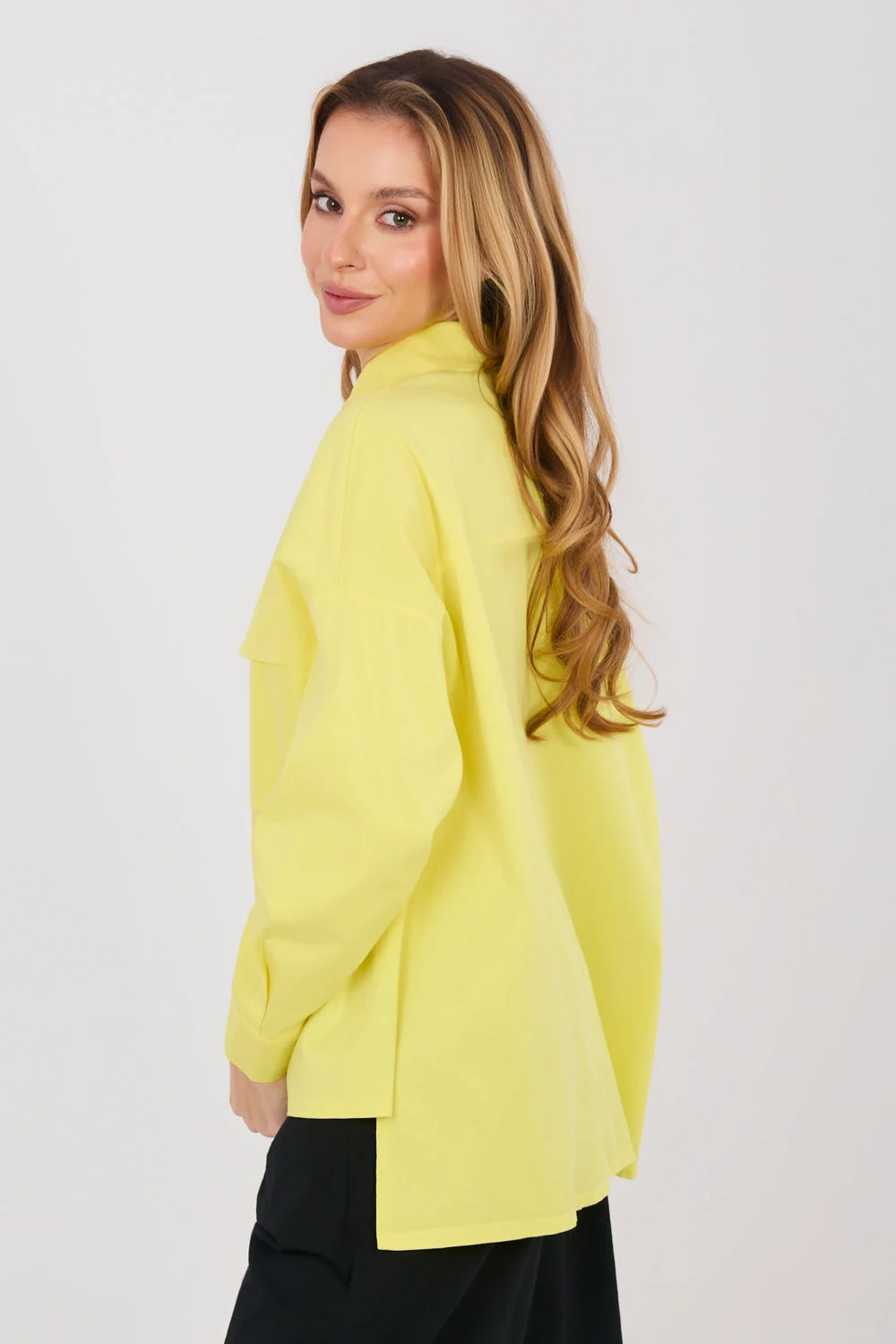 Chemise manche longue jaune – Image 2