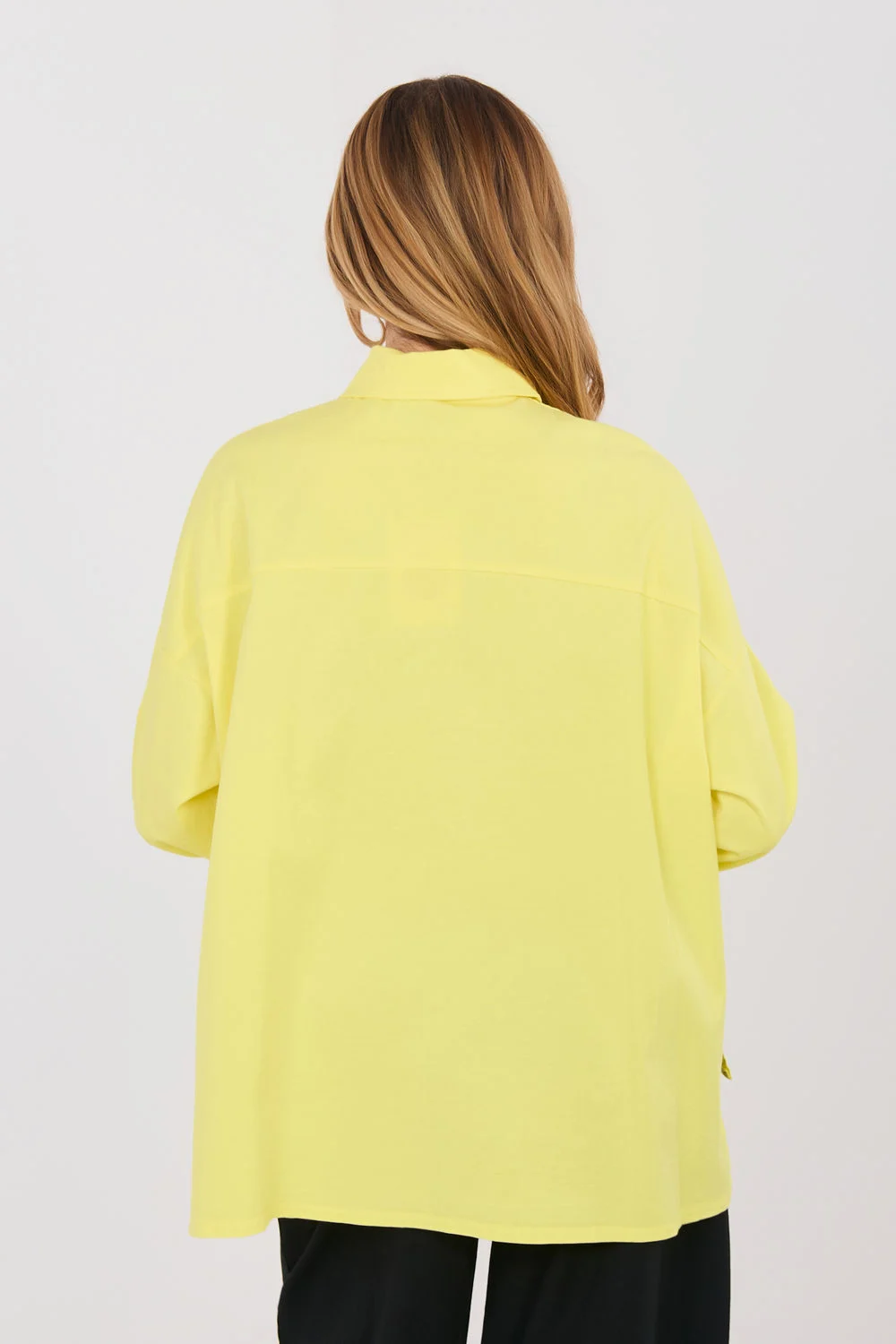 Chemise manche longue jaune – Image 3