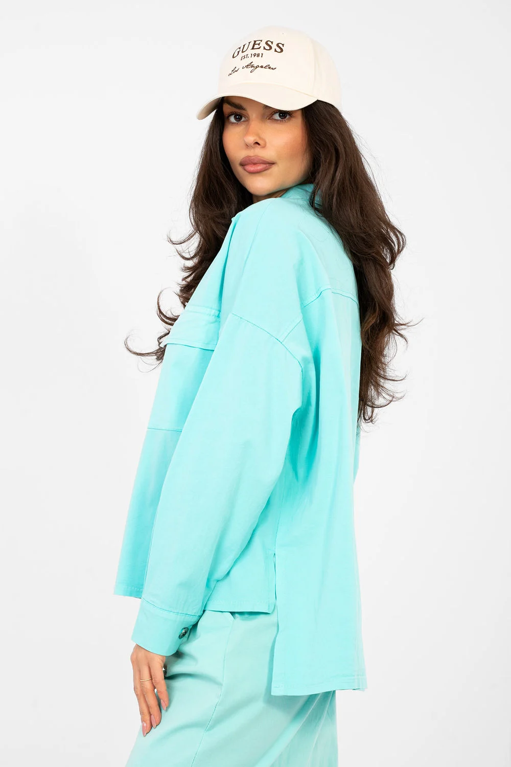 Chemise manche longue bleue – Image 2