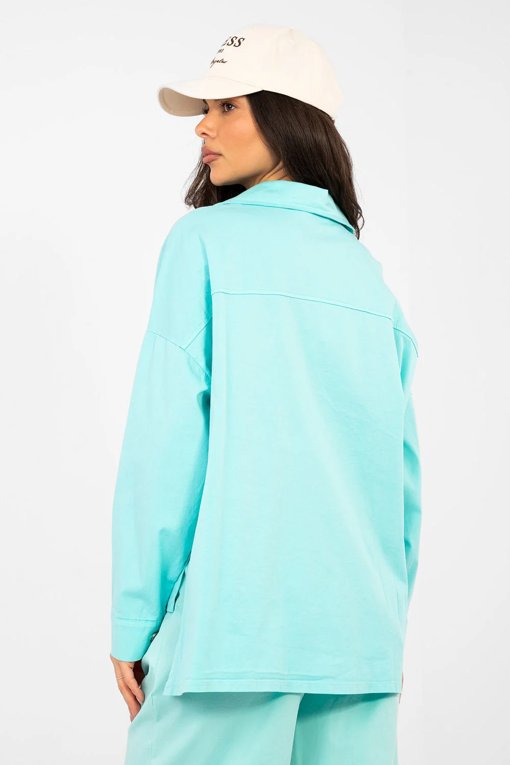 Chemise manche longue bleue – Image 3