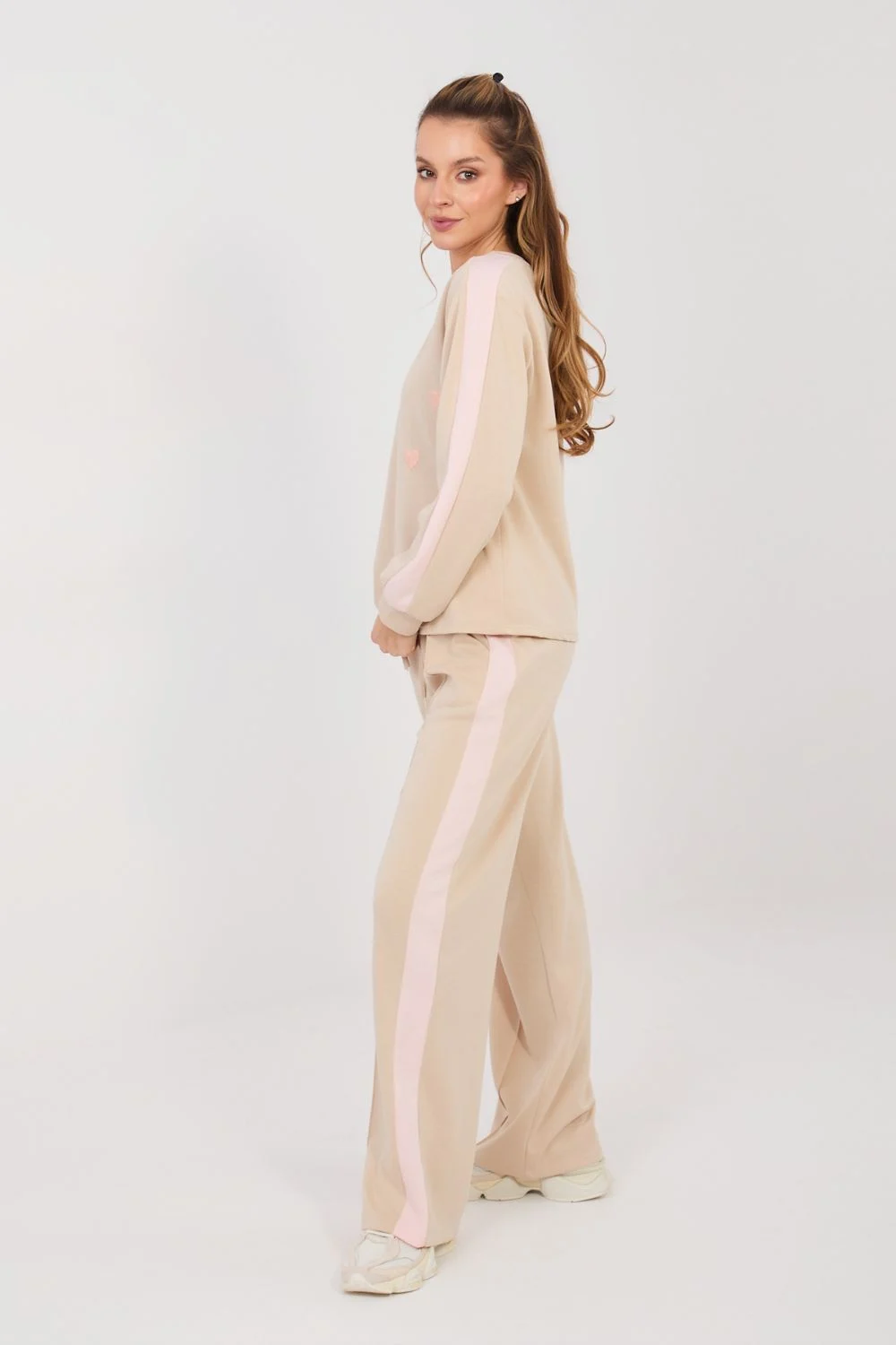Rue Paris Ensemble sweat beige rayé