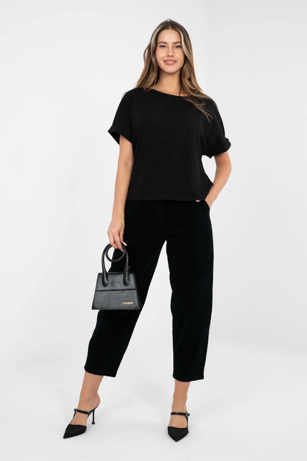 Rue Paris Chemisier oversize col rond noir