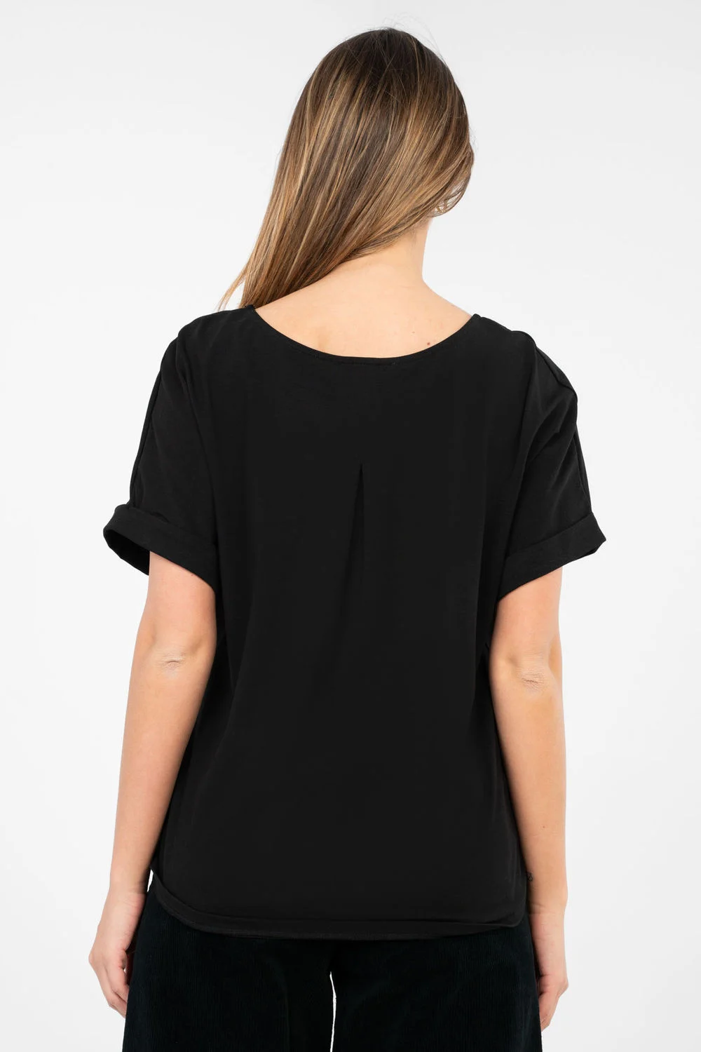 Rue Paris Chemisier oversize col rond noir